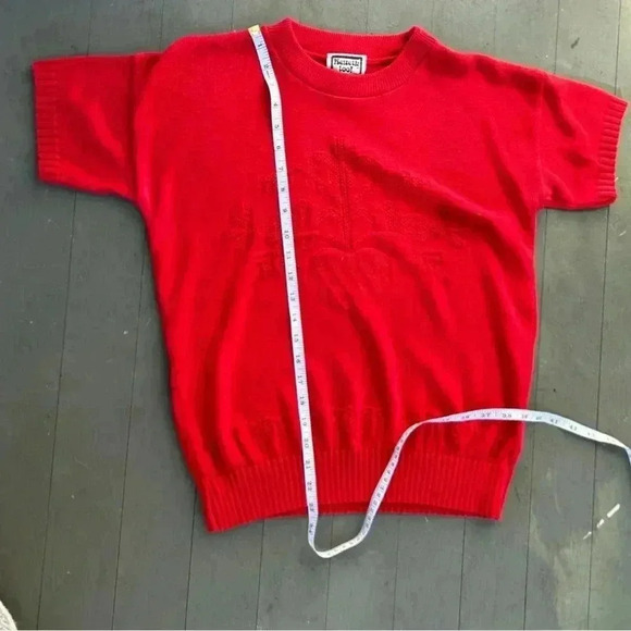 Kenneth Too! Vintage Knit Short Sleeve Bird Embroidered Sweater Sz M/L? - Picture 2 of 11